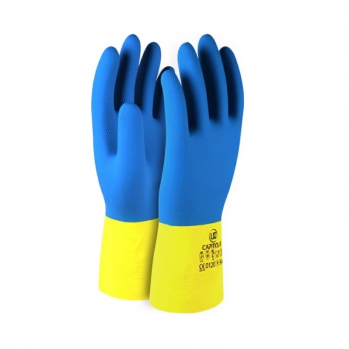 UCi Capitol II Double Latex Dipped Chemical Resistance Rubber Gloves